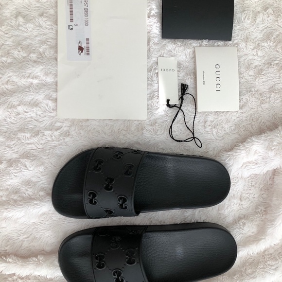 Gucci Shoes - Gucci rubber GG slides “black”